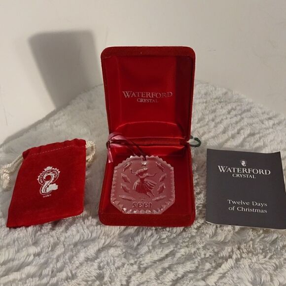 Vtg Waterford Crystal 12 Days of Christmas "9 Ladies Dancing" Crystal Ornament - Picture 1 of 5